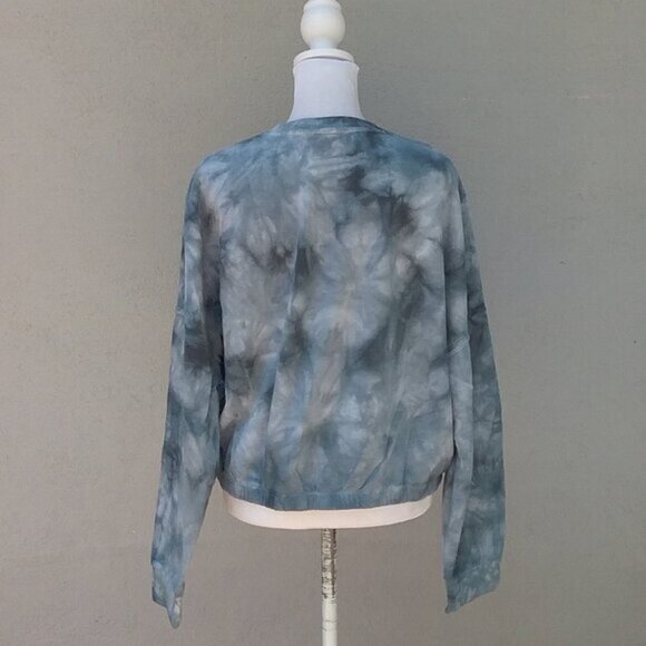 Garage Sweatshirt Women's Top Cropped Large Tie-Dye Y2K 80;s - Picture 5 of 6